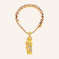 San Judas Tadeo Iced Figure Necklace – CZ Robe, Gold Plated Rope Chain