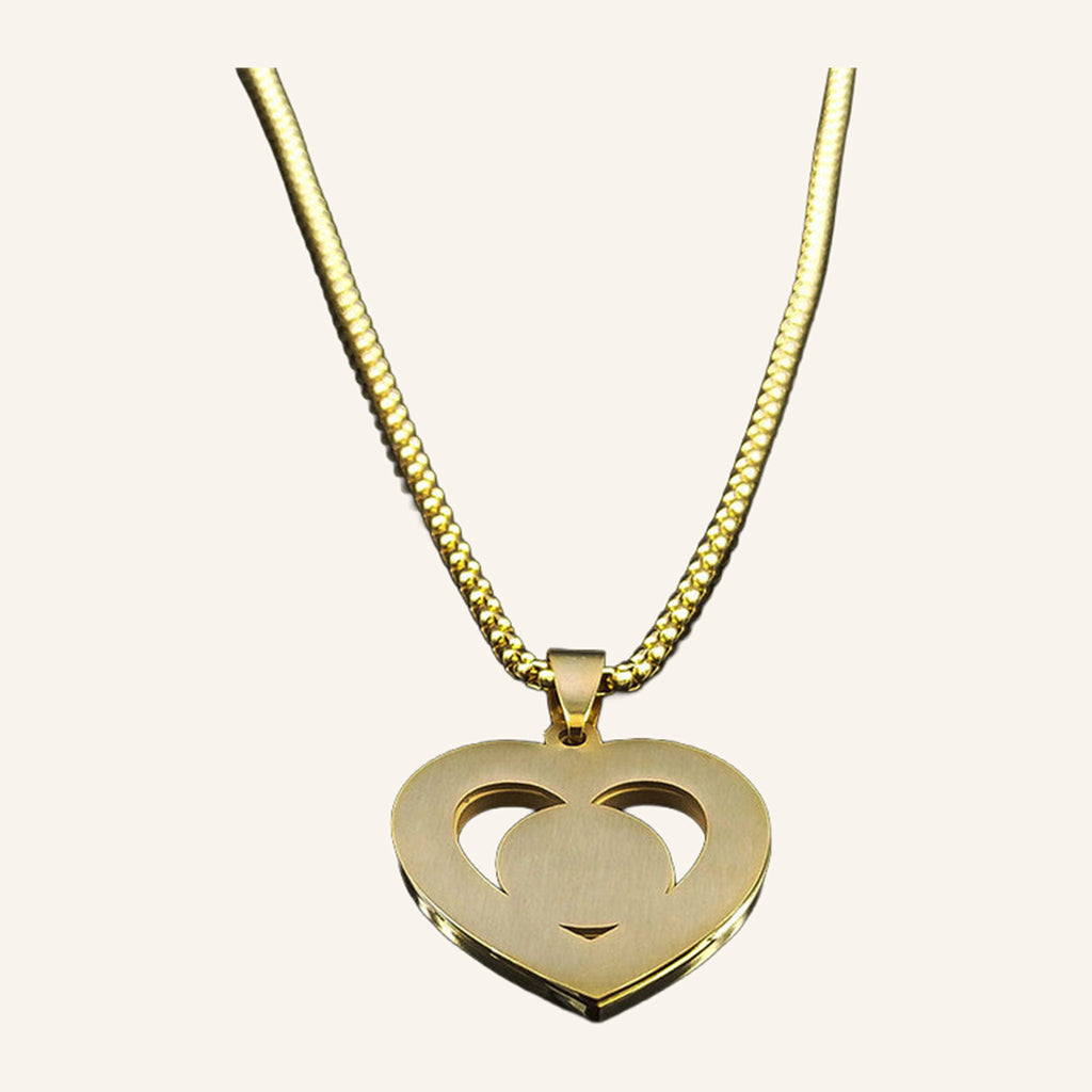 Virgen de Guadalupe Heart Necklace – Multicolor CZ Frame, Box Chain – 4