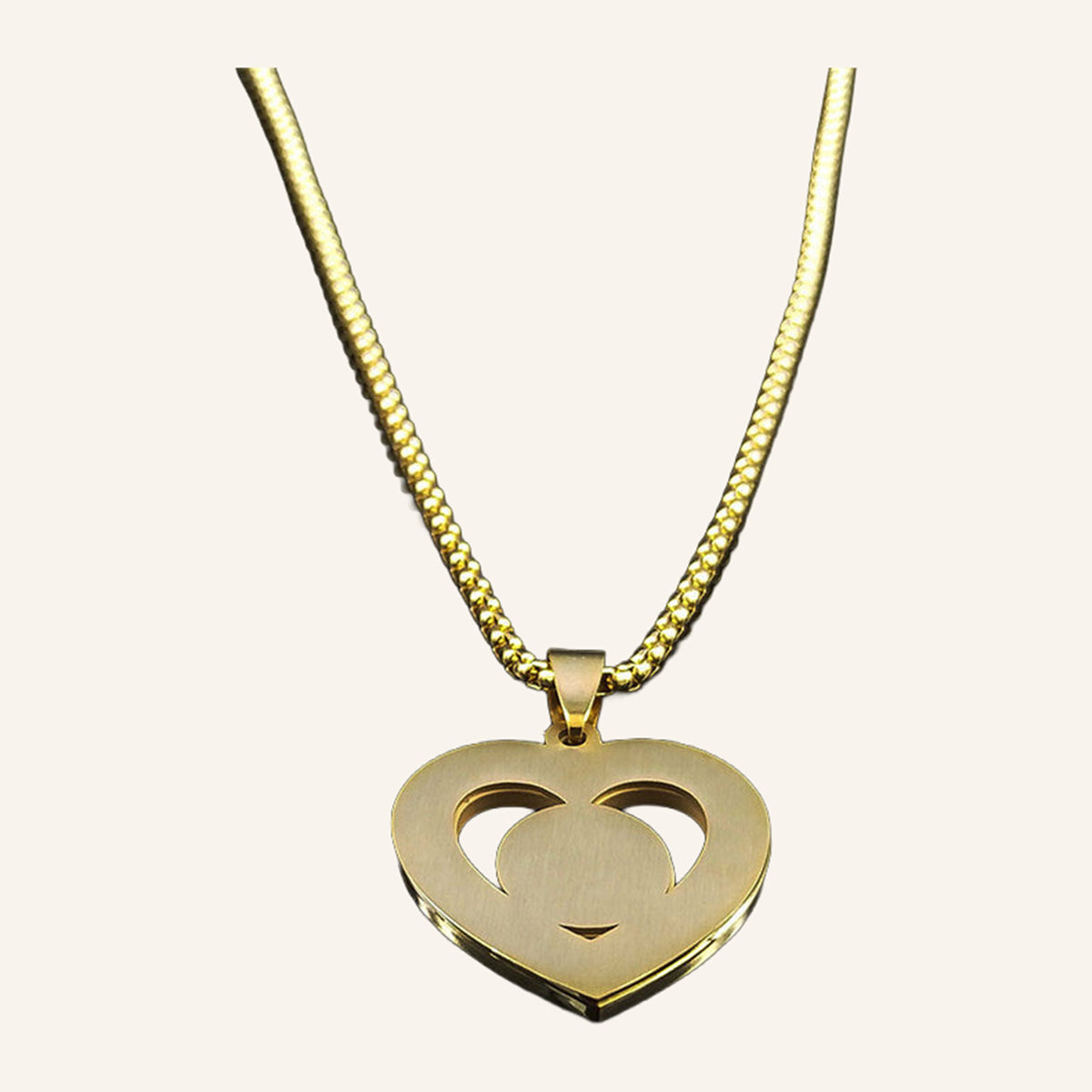 Virgen de Guadalupe Heart Necklace – Multicolor CZ Frame, Box Chain – 4