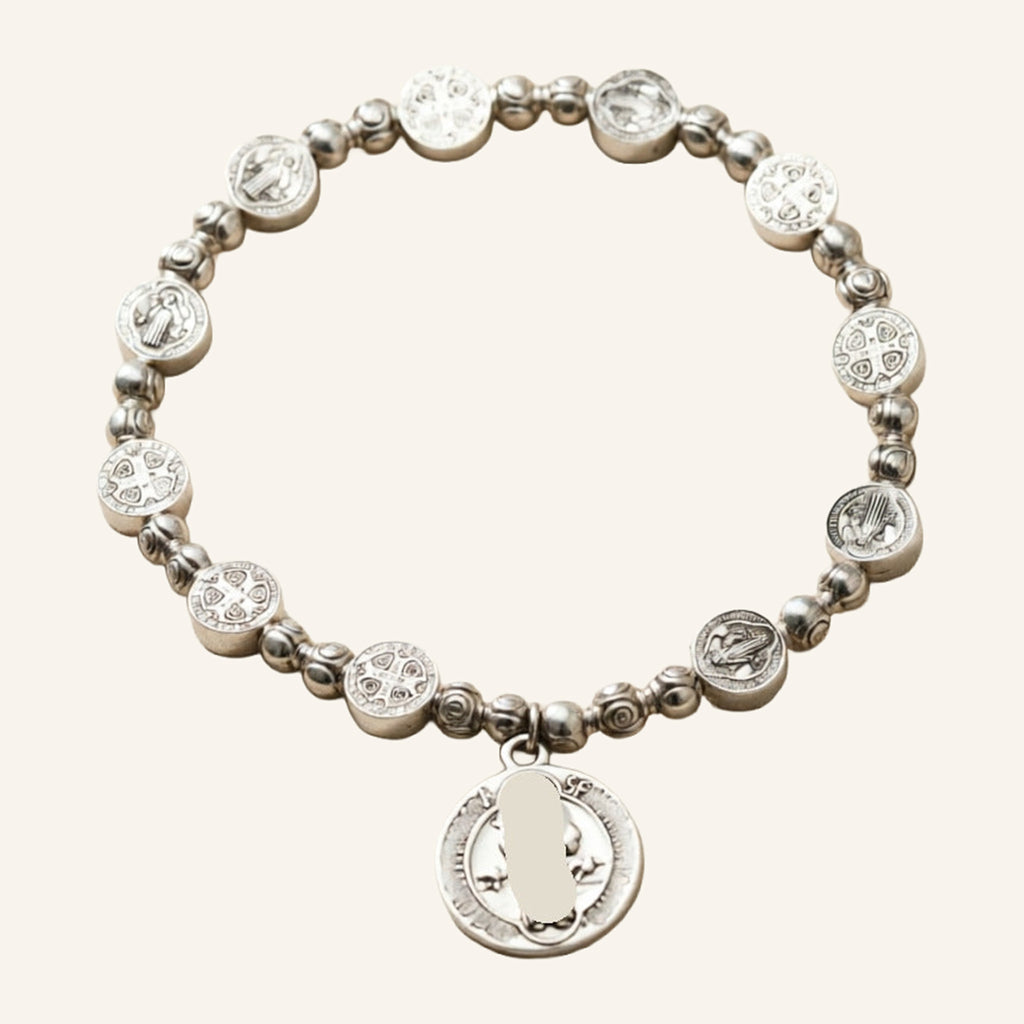 San Benito Beaded Bracelet – Medals & Hanging Charm