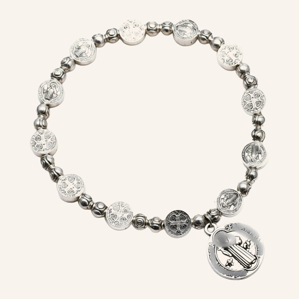 San Benito Beaded Bracelet – Medals & Hanging Charm – 2