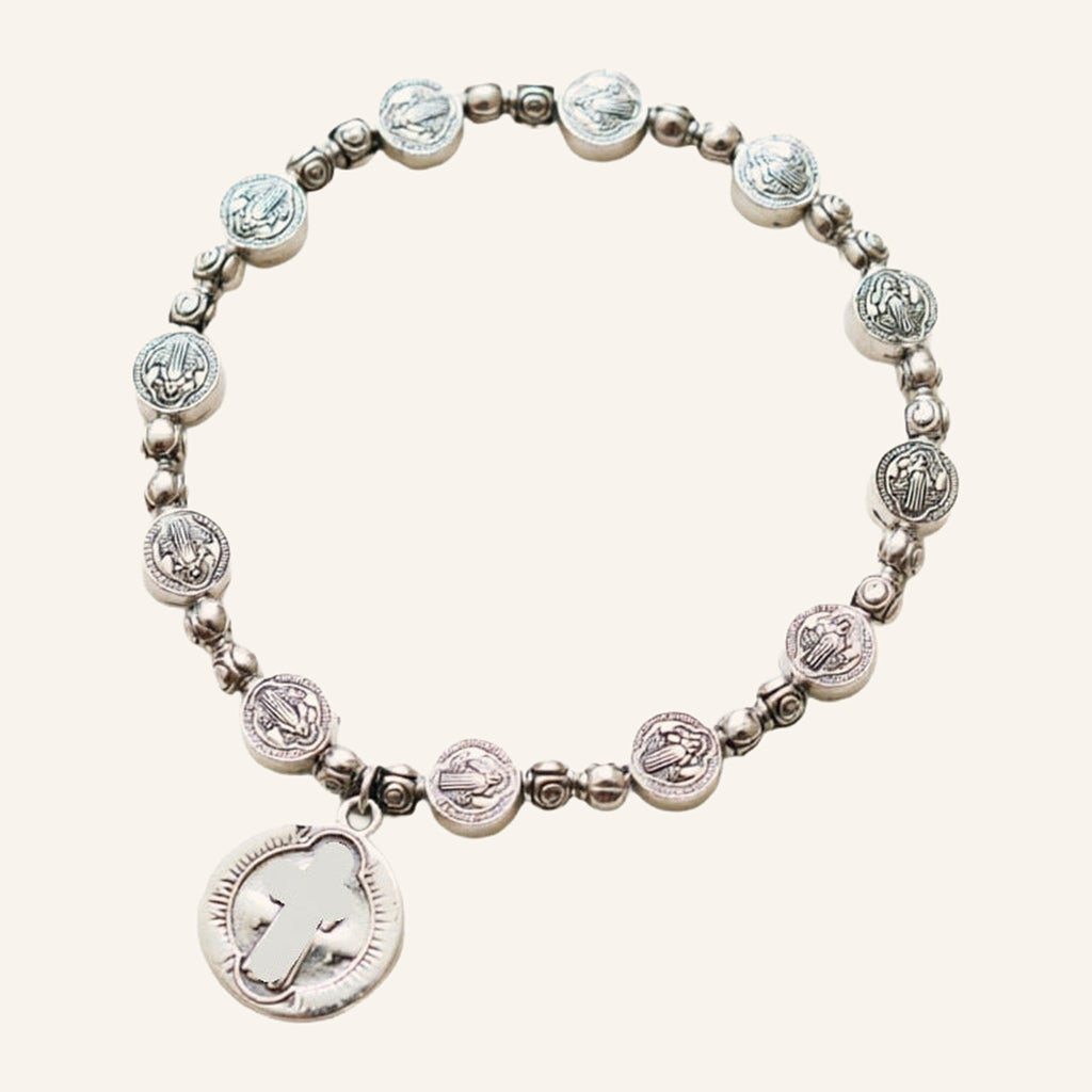 San Benito Beaded Bracelet – Medals & Hanging Charm – 4