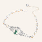 San Judas Tadeo Link Bracelet – Green Stone Center – 2