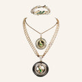San Judas Tadeo Layered Set – Two Medals, Rope & CZ Cuban Chains, Bracelet
