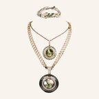 San Judas Tadeo Layered Set – Two Medals, Rope & CZ Cuban Chains, Bracelet